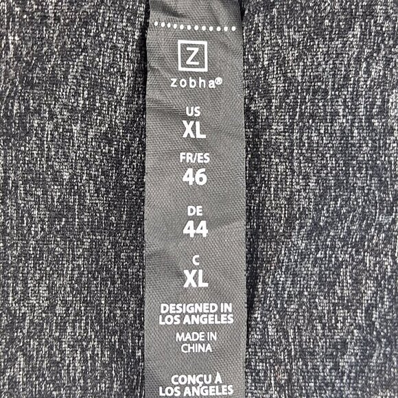 Zobha Size XL Gray Heather Black Trim Pull On Sports Bra Low Impact NWT - Picture 10 of 15